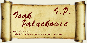 Isak Palačković vizit kartica